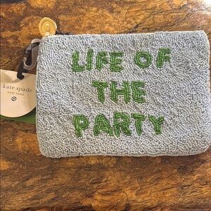 Kate Spade/Target Green and Baby Blue Beaded Party Clutch